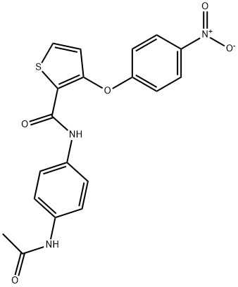 N-[4-(ACETYLAMINO)PHENYL]-3-(4-NITROPHENOXY)-2-THIOPHENECARBOXAMIDE Struktur