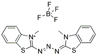 1-METHYL-2-(3-(1-METHYL-1,3-BENZTHIAZOLIN-2-YLIDEN)-1,2,3-TRIAZA-PROP-1-EN-1-YL)-1,3-BENZTHIAZOLIUM-TETRAFLUOROBORATE Struktur