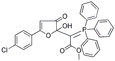 METHYL 2-[5-(4-CHLOROPHENYL)-2-HYDROXY-3-OXO-2,3-DIHYDROFURAN-2-YL]-2-(1,1,1-TRIPHENYL-LAMBDA5-PHOSPHANYLIDENE)ACETATE Struktur