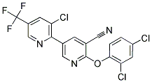 2-(2,4-DICHLOROPHENYL)-3-CYANO-5-(3-CHLORO-5-TRIFLUOROMETHYL-2-PYRIDYL)PYRIDINE Struktur