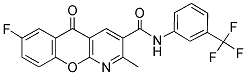 7-FLUORO-2-METHYL-5-OXO-N-[3-(TRIFLUOROMETHYL)PHENYL]-5H-CHROMENO[2,3-B]PYRIDINE-3-CARBOXAMIDE Struktur