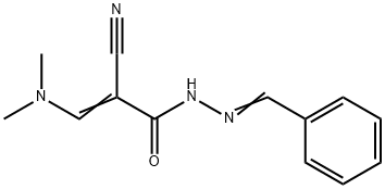 2-CYANO-3-(DIMETHYLAMINO)-N'-(PHENYLMETHYLENE)ACRYLOHYDRAZIDE Struktur