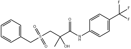 3-(BENZYLSULFONYL)-2-HYDROXY-2-METHYL-N-[4-(TRIFLUOROMETHYL)PHENYL]PROPANAMIDE Struktur