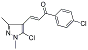 3-(5-CHLORO-1,3-DIMETHYL-1H-PYRAZOL-4-YL)-1-(4-CHLOROPHENYL)PROP-2-EN-1-ONE Struktur