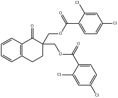 (2-([(2,4-DICHLOROBENZOYL)OXY]METHYL)-1-OXO-1,2,3,4-TETRAHYDRO-2-NAPHTHALENYL)METHYL 2,4-DICHLOROBENZENECARBOXYLATE Struktur