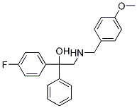 1-(4-FLUOROPHENYL)-2-[(4-METHOXYBENZYL)AMINO]-1-PHENYL-1-ETHANOL Struktur