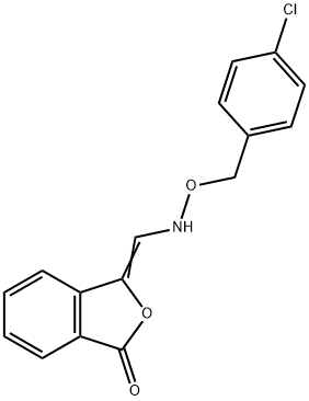 3-(([(4-CHLOROBENZYL)OXY]AMINO)METHYLENE)-2-BENZOFURAN-1(3H)-ONE Struktur