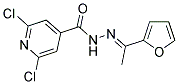 N'4-[1-(2-FURYL)ETHYLIDENE]-2,6-DICHLOROPYRIDINE-4-CARBOHYDRAZIDE Struktur