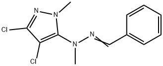 BENZENECARBALDEHYDE N-(3,4-DICHLORO-1-METHYL-1H-PYRAZOL-5-YL)-N-METHYLHYDRAZONE Struktur