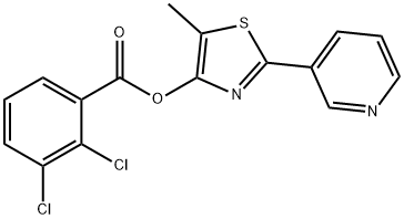 5-METHYL-2-(3-PYRIDINYL)-1,3-THIAZOL-4-YL 2,3-DICHLOROBENZENECARBOXYLATE Struktur