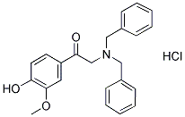 2-(DIBENZYLAMINO)-4'-HYDROXY-3'-METHOXYACETOPHENONE HYDROCHLORIDE Struktur