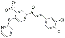 3-(3,4-DICHLOROPHENYL)-1-[3-NITRO-4-(2-PYRIDYLTHIO)PHENYL]PROP-2-EN-1-ONE Struktur