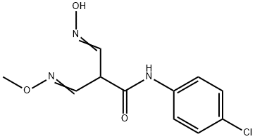 N-(4-CHLOROPHENYL)-3-(HYDROXYIMINO)-2-[(METHOXYIMINO)METHYL]PROPANAMIDE Struktur