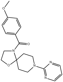 (4-METHOXYPHENYL)[8-(2-PYRIMIDINYL)-1-OXA-4,8-DIAZASPIRO[4.5]DEC-4-YL]METHANONE Struktur