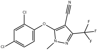5-(2,4-DICHLOROPHENOXY)-1-METHYL-3-(TRIFLUOROMETHYL)-1H-PYRAZOLE-4-CARBONITRILE Struktur
