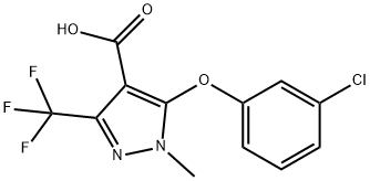 5-(3-CHLOROPHENOXY)-1-METHYL-3-(TRIFLUOROMETHYL)-1H-PYRAZOLE-4-CARBOXYLIC ACID Struktur