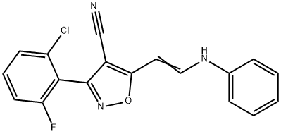 5-(2-ANILINOVINYL)-3-(2-CHLORO-6-FLUOROPHENYL)-4-ISOXAZOLECARBONITRILE Struktur