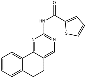 N-(5,6-DIHYDROBENZO[H]QUINAZOLIN-2-YL)-2-THIOPHENECARBOXAMIDE Struktur