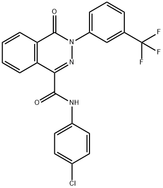 N-(4-CHLOROPHENYL)-4-OXO-3-[3-(TRIFLUOROMETHYL)PHENYL]-3,4-DIHYDRO-1-PHTHALAZINECARBOXAMIDE Struktur