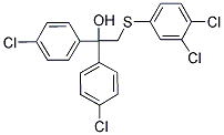 1,1-BIS(4-CHLOROPHENYL)-2-[(3,4-DICHLOROPHENYL)SULFANYL]-1-ETHANOL Struktur