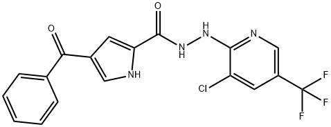 4-BENZOYL-N'-[3-CHLORO-5-(TRIFLUOROMETHYL)-2-PYRIDINYL]-1H-PYRROLE-2-CARBOHYDRAZIDE Struktur