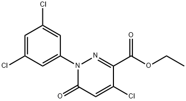 ETHYL 4-CHLORO-1-(3,5-DICHLOROPHENYL)-6-OXO-1,6-DIHYDRO-3-PYRIDAZINECARBOXYLATE Struktur