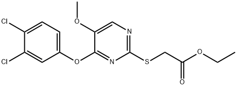 ETHYL 2-([4-(3,4-DICHLOROPHENOXY)-5-METHOXY-2-PYRIMIDINYL]SULFANYL)ACETATE Struktur