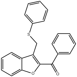 PHENYL(3-[(PHENYLSULFANYL)METHYL]-1-BENZOFURAN-2-YL)METHANONE Struktur