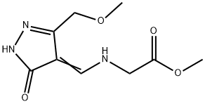 METHYL 2-(([3-(METHOXYMETHYL)-5-OXO-1,5-DIHYDRO-4H-PYRAZOL-4-YLIDEN]METHYL)AMINO)ACETATE Struktur