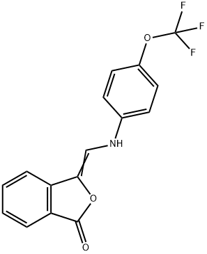 3-([4-(TRIFLUOROMETHOXY)ANILINO]METHYLENE)-2-BENZOFURAN-1(3H)-ONE Struktur