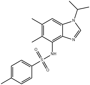 N-(1-ISOPROPYL-5,6-DIMETHYL-1H-1,3-BENZIMIDAZOL-4-YL)-4-METHYLBENZENESULFONAMIDE Struktur