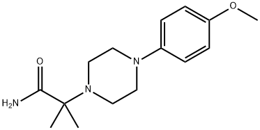 2-[4-(4-METHOXYPHENYL)PIPERAZINO]-2-METHYLPROPANAMIDE Struktur