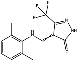 4-[(2,6-DIMETHYLANILINO)METHYLENE]-5-(TRIFLUOROMETHYL)-2,4-DIHYDRO-3H-PYRAZOL-3-ONE Struktur