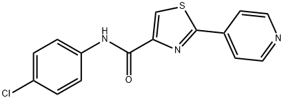 N-(4-CHLOROPHENYL)-2-(4-PYRIDINYL)-1,3-THIAZOLE-4-CARBOXAMIDE Struktur