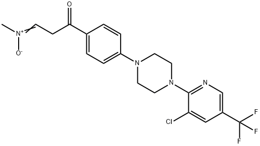 [3-(4-(4-[3-CHLORO-5-(TRIFLUOROMETHYL)-2-PYRIDINYL]PIPERAZINO)PHENYL)-3-OXOPROPYLIDENE](METHYL)AMMONIUMOLATE Struktur