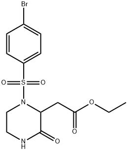 ETHYL 2-(1-[(4-BROMOPHENYL)SULFONYL]-3-OXO-2-PIPERAZINYL)ACETATE Struktur