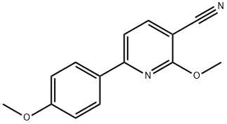 2-METHOXY-6-(4-METHOXYPHENYL)NICOTINONITRILE Struktur