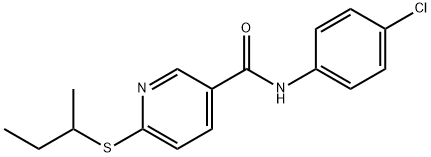 6-(SEC-BUTYLSULFANYL)-N-(4-CHLOROPHENYL)NICOTINAMIDE Struktur