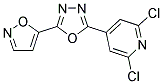 2-(2,6-DICHLORO-4-PYRIDYL)-5-ISOXAZOL-5-YL-1,3,4-OXADIAZOLE Struktur