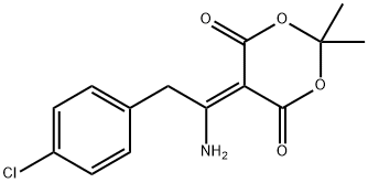 5-[1-AMINO-2-(4-CHLOROPHENYL)ETHYLIDENE]-2,2-DIMETHYL-1,3-DIOXANE-4,6-DIONE Struktur