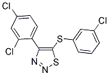 3-CHLOROPHENYL 4-(2,4-DICHLOROPHENYL)-1,2,3-THIADIAZOL-5-YL SULFIDE Struktur