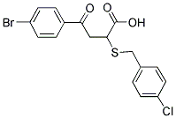 4-(4-BROMOPHENYL)-2-[(4-CHLOROBENZYL)SULFANYL]-4-OXOBUTANOIC ACID Struktur