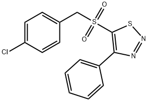 4-CHLOROBENZYL 4-PHENYL-1,2,3-THIADIAZOL-5-YL SULFONE Struktur