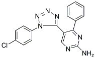 5-[1-(4-CHLORO-PHENYL)-1H-TETRAZOL-5-YL]-4-PHENYL-PYRIMIDIN-2-YLAMINE Struktur