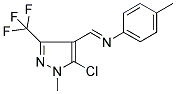 N1-([5-CHLORO-1-METHYL-3-(TRIFLUOROMETHYL)-1H-PYRAZOL-4-YL]METHYLIDENE)-4-METHYLANILINE Struktur