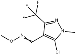 5-CHLORO-1-METHYL-3-(TRIFLUOROMETHYL)-1H-PYRAZOLE-4-CARBALDEHYDE O-METHYLOXIME Struktur