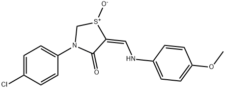 3-(4-CHLOROPHENYL)-5-[(4-METHOXYANILINO)METHYLENE]-4-OXO-1,3-THIAZOLAN-1-IUM-1-OLATE Struktur