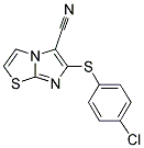 6-[(4-CHLOROPHENYL)SULFANYL]IMIDAZO[2,1-B][1,3]THIAZOLE-5-CARBONITRILE Struktur