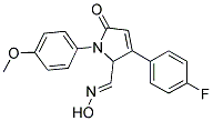 3-(4-FLUOROPHENYL)-1-(4-METHOXYPHENYL)-5-OXO-2,5-DIHYDRO-1H-PYRROLE-2-CARBALDEHYDE OXIME Struktur