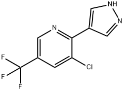 3-CHLORO-2-(1H-PYRAZOL-4-YL)-5-(TRIFLUOROMETHYL)PYRIDINE Struktur